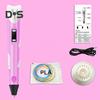 Printing Pen Filament 3D Painting Pen with LED Display Kids DIY 3D Printing Supplies for Doodlers Educational Toy