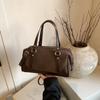 Casual Large Capaci Suede Bag Women New  Retro Brown Commuter Shoulder Bag Pillow Bag Purses and Handbags