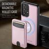 For Samsung Galaxy A53 5G Magnetic Case JEEHOOD J10 Leather Back Phone Cover with Detachable Card Holder Kickstand