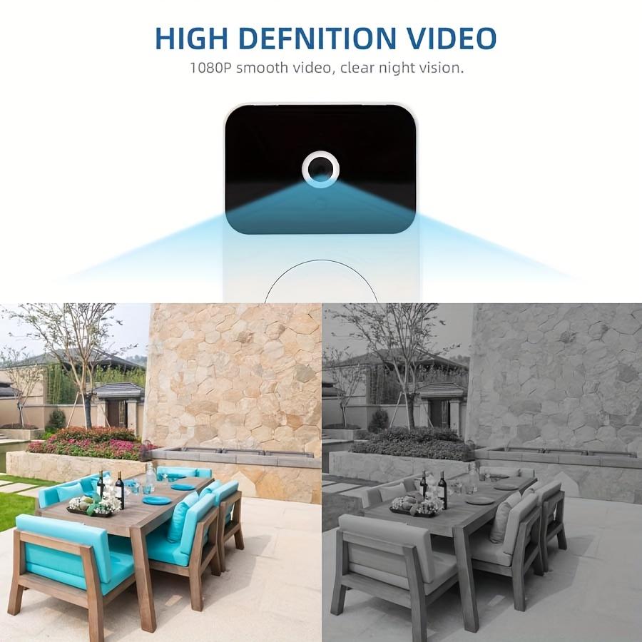 [Wireless Video Doorbell] 1pc Wireless Video Doorbell - HD Camera, Wide Angle, Intelligent Voice Intercom, WiFi Enabled, Battery/USB Dual Power
