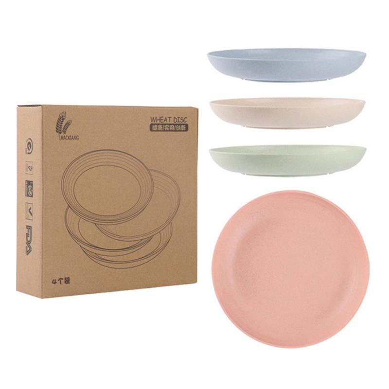 

Lightweight Wheat Straw Plates Dishwasher & Microwave Safe Dessert Plate Dishes Wheat Straw Dinner Plates Pizza Plate