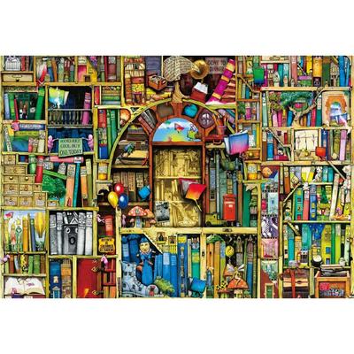MISITU Micro Piece Jigsaw Puzzle, 1000 Pieces, Landscape, Painting, Book, Gift, Birthday, Christmas, Stylish Decor, Old Bookshelf (26 X 38 Cm)