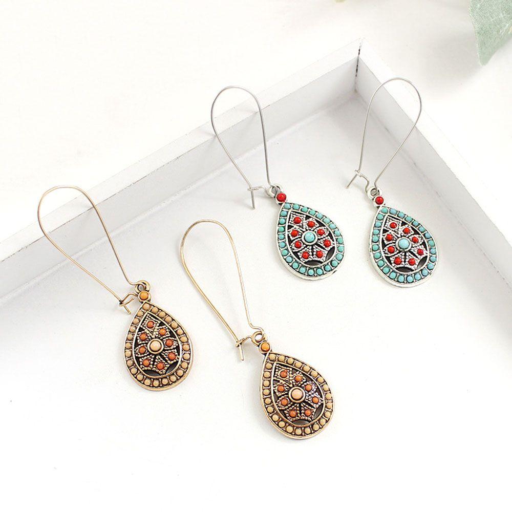 Ethnic Vintage Dangle Wedding Female Women Drop Earrings Jewelry Ear Studs Fashion Accessories