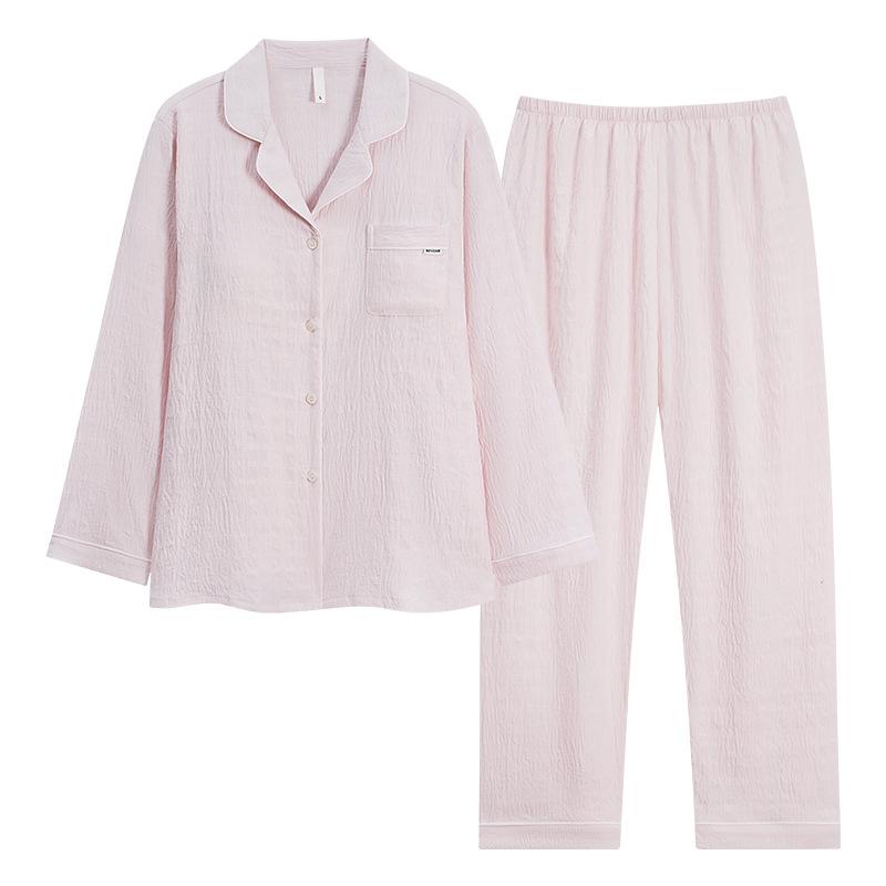 Couple pajamas women's spring and autumn thin long-sleeved cloud cotton Korean version Internet celebrity one man and one woman summer loungewear suit