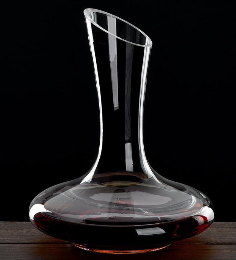 1000ML Superior Flat Base Red Wine Decanter Handmade Crystal Wine Pourer Premium Water Carafe Thickened Wall Wine Bottle Opener