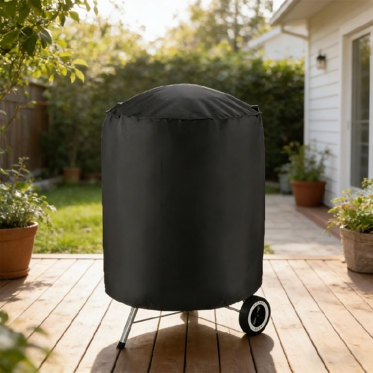 Round Outdoor Grill Cover Bbq Waterproof Oxford Cloth Oven Protector Windproof Grill Waterproof Cover Barbecue Cover