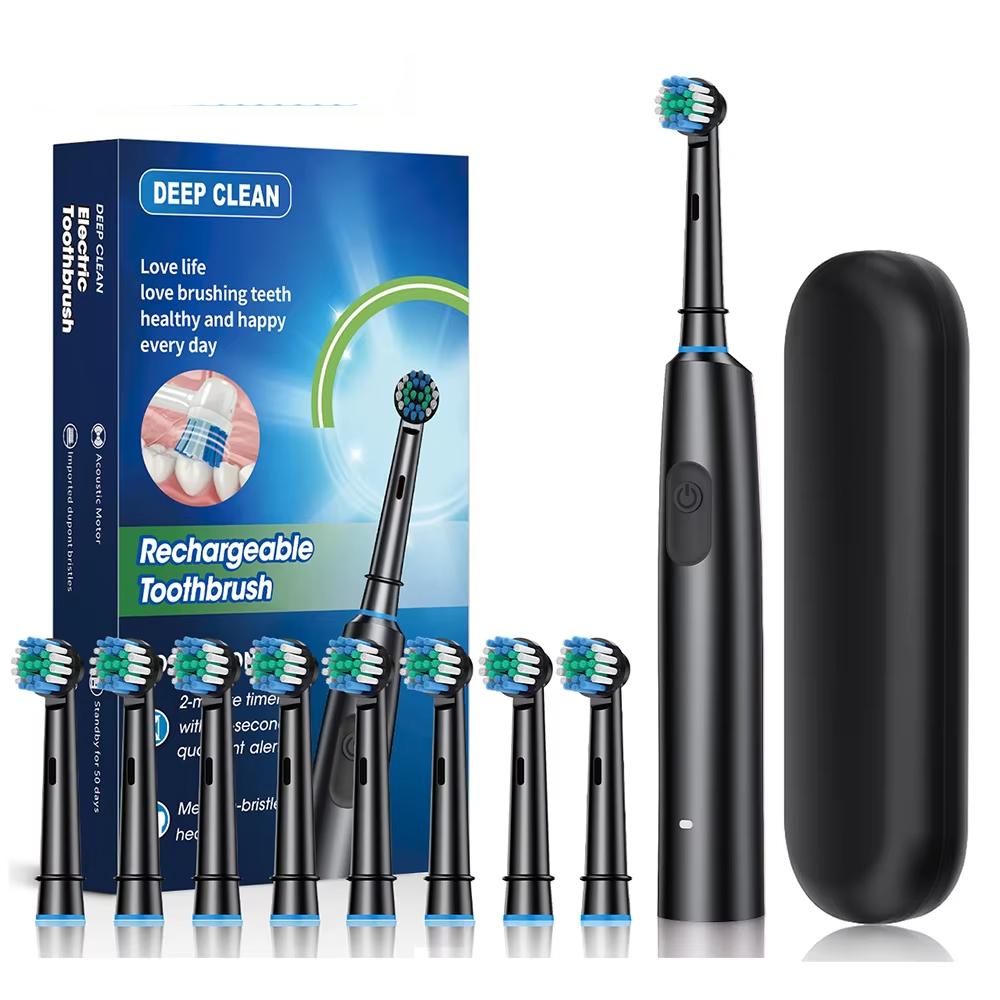 Intelligent Rotating Electric Toothbrush Rechargeable with Oral B Brush Heads Compatible High Speed Cleaning