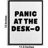 Funny Office Framed Canvas Wall Art Panic at the Desk-O Poster Print Wall Decor Mental Health Minimalist Painting Home Office Bedroom Decoration