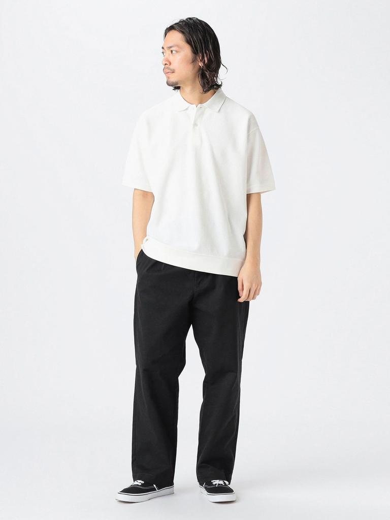 B:MING LIFE STORE by BEAMS Men's B:TC_Wide_PT Pants, Black, Size S, 92230179147