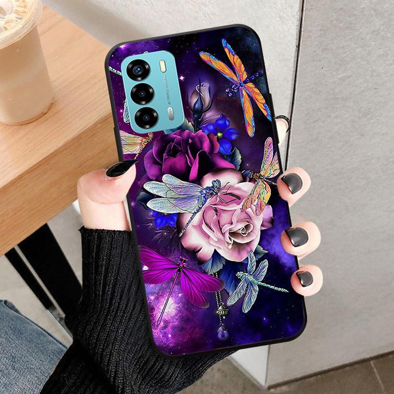 For ZTE Blade V40 Vita Case 8045 6.75" Animal Cartoon Soft Silicone Funda for ZTE Blade V40 Vita Phone Cover V40Vita Black Coque