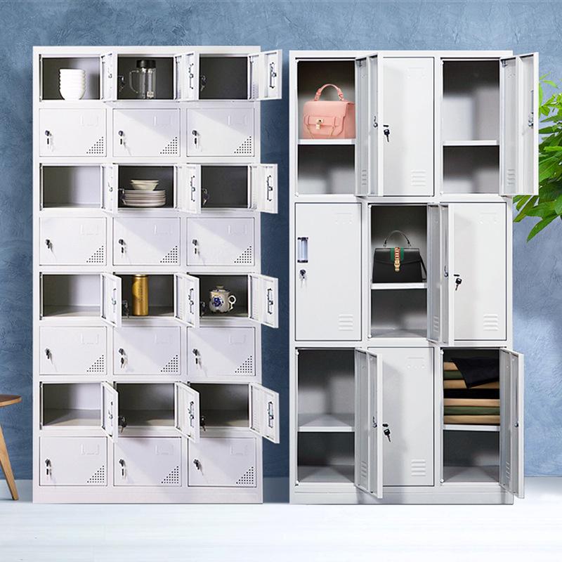 Multi-Door Steel Storage Locker with Lock for Dorm, Bathroom, or Apartment