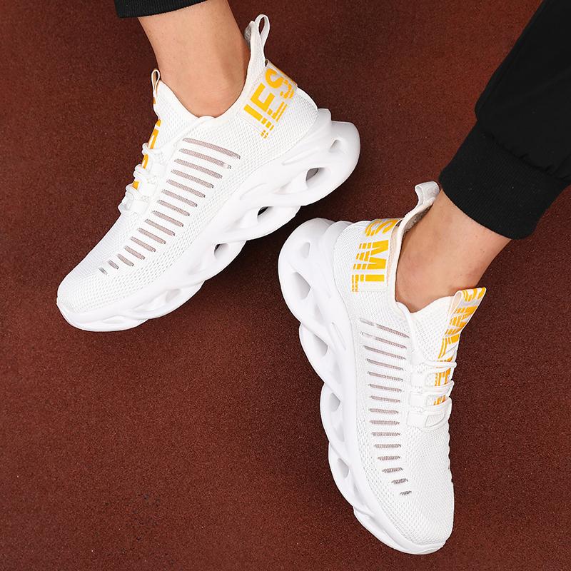 Men Cool Running Shoes Summer Fashion Luxury Breathable Comfortable Non Slip Sneakers Outdoor Training Basketball Lace Up Shoes