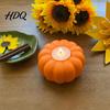 Indoor Seasonal Ornaments 3D Printed Pumpkin Candle Holder Halloween Fall Candlestick for Tea Rustic Autumn Atmosphere Wax LED Candles Tabletop