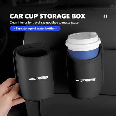 Leather Car Cup Holder Hang Storage Box Beverage Rack For Proceed Sorento Cerato Optima Sportage Ceed Niro Soul