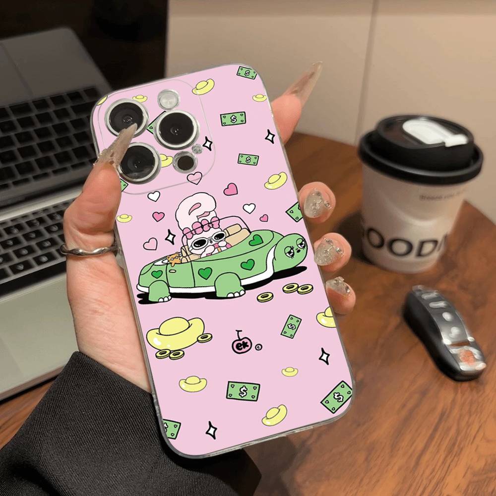 Esther Cute B-B-Bunny For iPhone 17 16 16e 15 14 13 12 11 Pro Max Mini Plus Phone Case