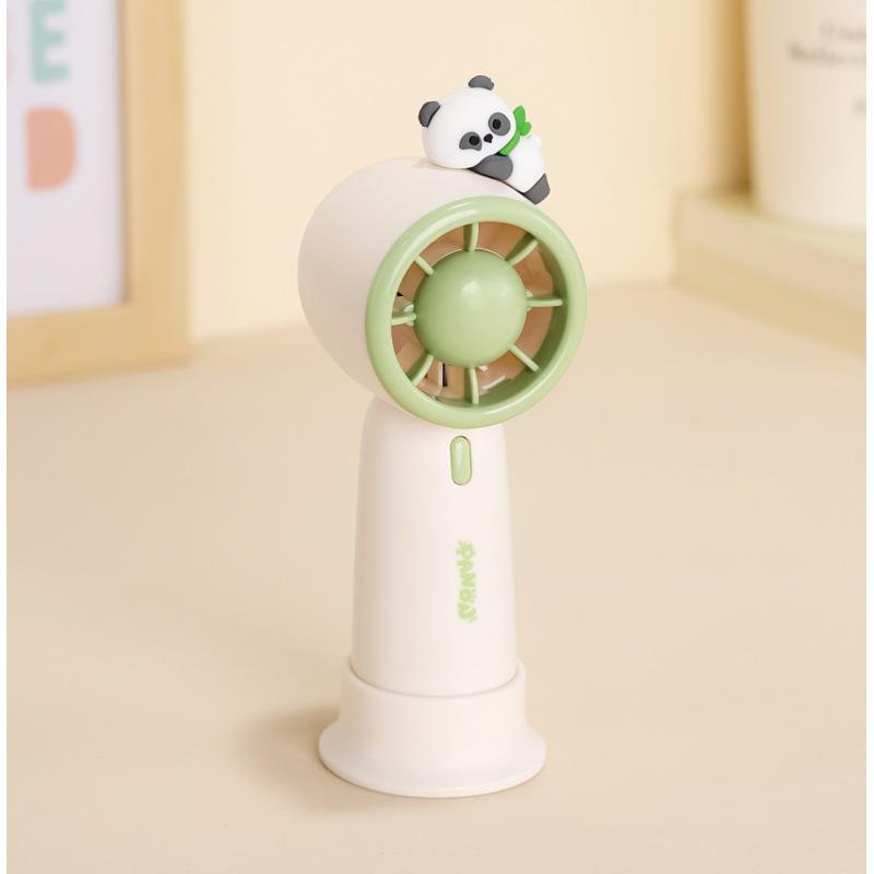 2026 High-Speed Portable USB Fan - Cute Cartoon Handheld & Desktop Electric Fan for Students 54x59x140 mm