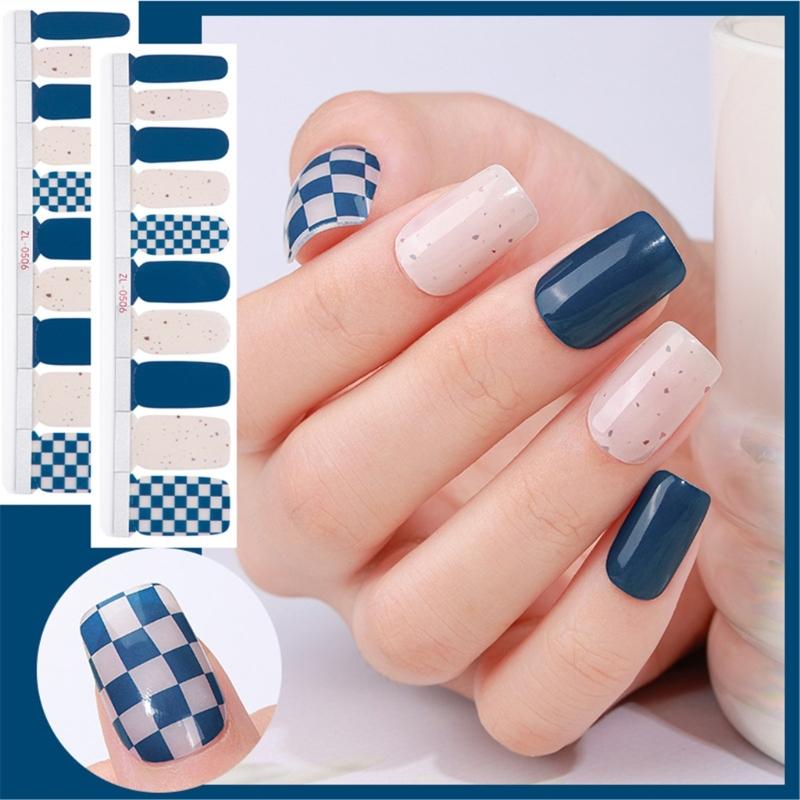 1 Sheet Nail Stickers Nail Strips Self-Adhesive DIY Nail Art Perfect for Nail Enthusiasts and Professional Manicurists