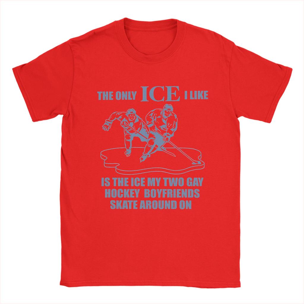 The Only Ice I Like Is The One My Hockey Boyfriends Skate On TShirts for Unisex Heated Rivalry Fun Pure Cotton Tee T Shirts