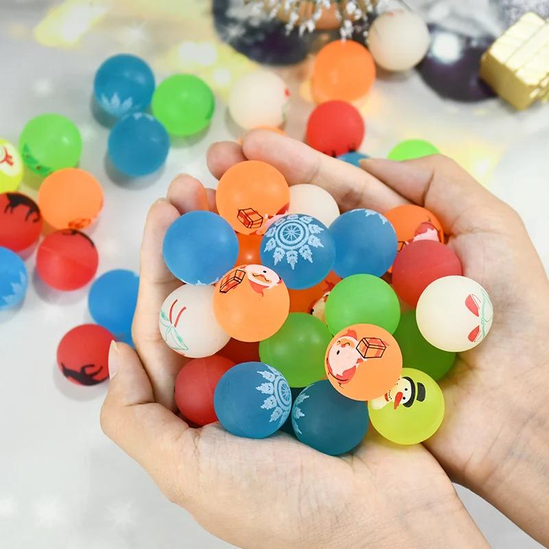 10pcs Luminous Bouncy Ball Glow In The Dark Elastic Ball Toys Rubber Solid Jumping Ball Kids Toys Christmas Party Birthday Gifts
