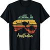 Vintage Land Map Australia Day Australian Kangaroo T-Shirt