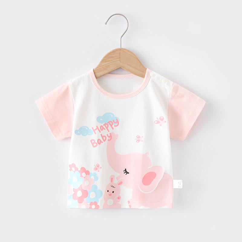 Kids  Cartoon Cotton Summer T-Shirt 2025 - Boys  & Girls  Trendy Short-Sleeve Top 120