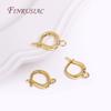 18K Real Gold Plated Brass Metal Popular DIY Earring Hook Clasps Handmade Earrings Making Accessories Findings Wholesale