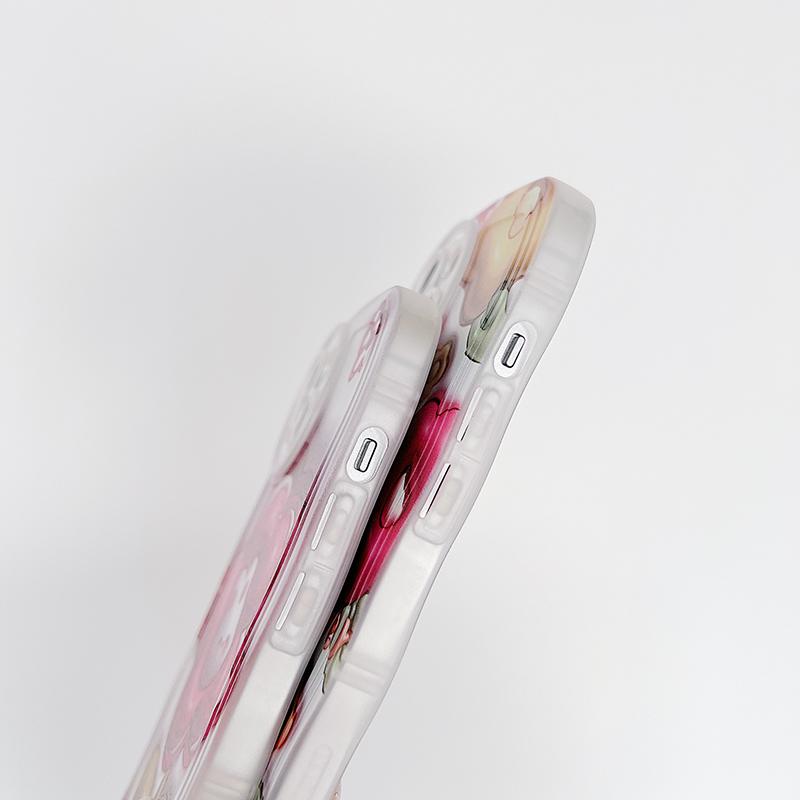 Kwiatowy miękki futerał na telefon do Samsung A54 A53 A52 A33 S23 Ultra iPhone 15 Realme C55 C53 C35 Reno 10 8T Redmi Note 12 Pro Note 11 Vivo Y27 Zderzak