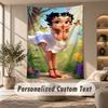 Duvara Asılan Duvar Halısı Sanat Kumaşı Yatak Odası Oda Arka Plan DekorasyonuBetty Boop