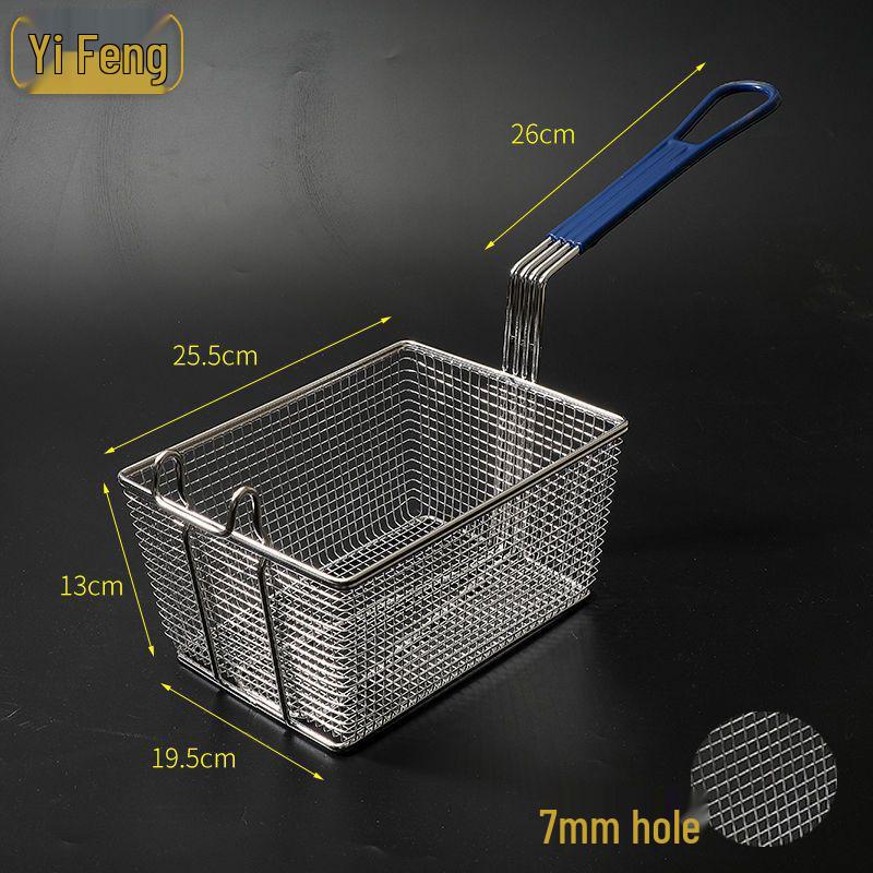 304 Stainless Steel Frying Basket for Electric Fryer - Oil Control, Thickened Design for Frying Skewers and French Fries