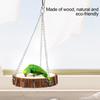 Wooden Natural Eco Friendly Portable Pet Swing Toy for Parrot Hamster(L)