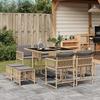 VidaXL Garden Dining Set with Cushions 9 Pcs, Table and Chairs with Foldable Backrest, Outdoor Furniture Patio 3211500