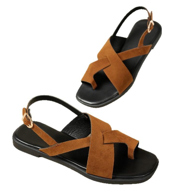 Set of toe flat sandals women's summer new beach casual open-toed women's sandals foreign trade