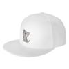 Fashion American Shorthair happy Flat Brim Sun Hat  Denim Outdoor Hat Caps For Unisex