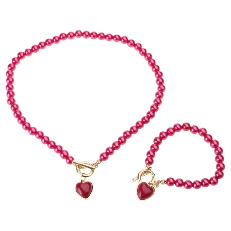 Fashionable Imitation Pearls Necklace Fashion Jewelry Beads Bracelet Adjustable Chain Necklace Present for Fashion Lover