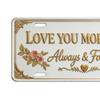 Love You More Mom Metal Wall Sign Vintage Floral Hanging Plaque Rustic Farmhouse Wall Art for Hallway Entryway Bedroom Decor Mother's Day Gift