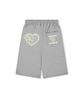 ESCAPEFROM Lace Dot Heart Print Bermuda Sweatpants Black
