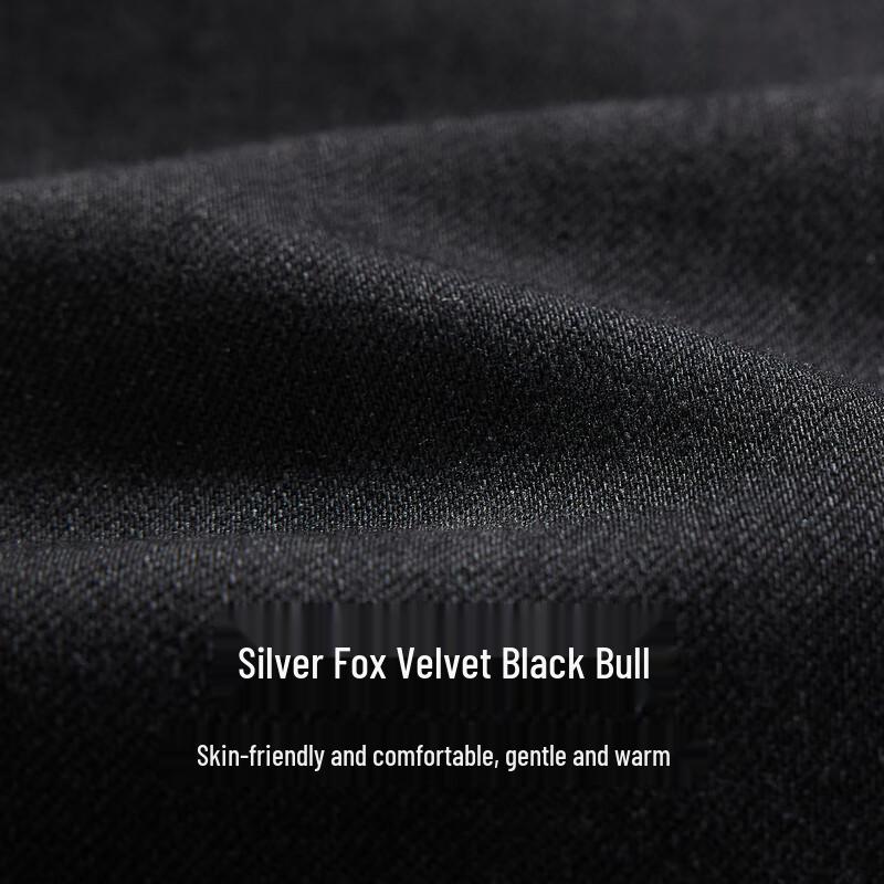 CABBEEN Men's Black D9 Velvet Warm Winter Jeans