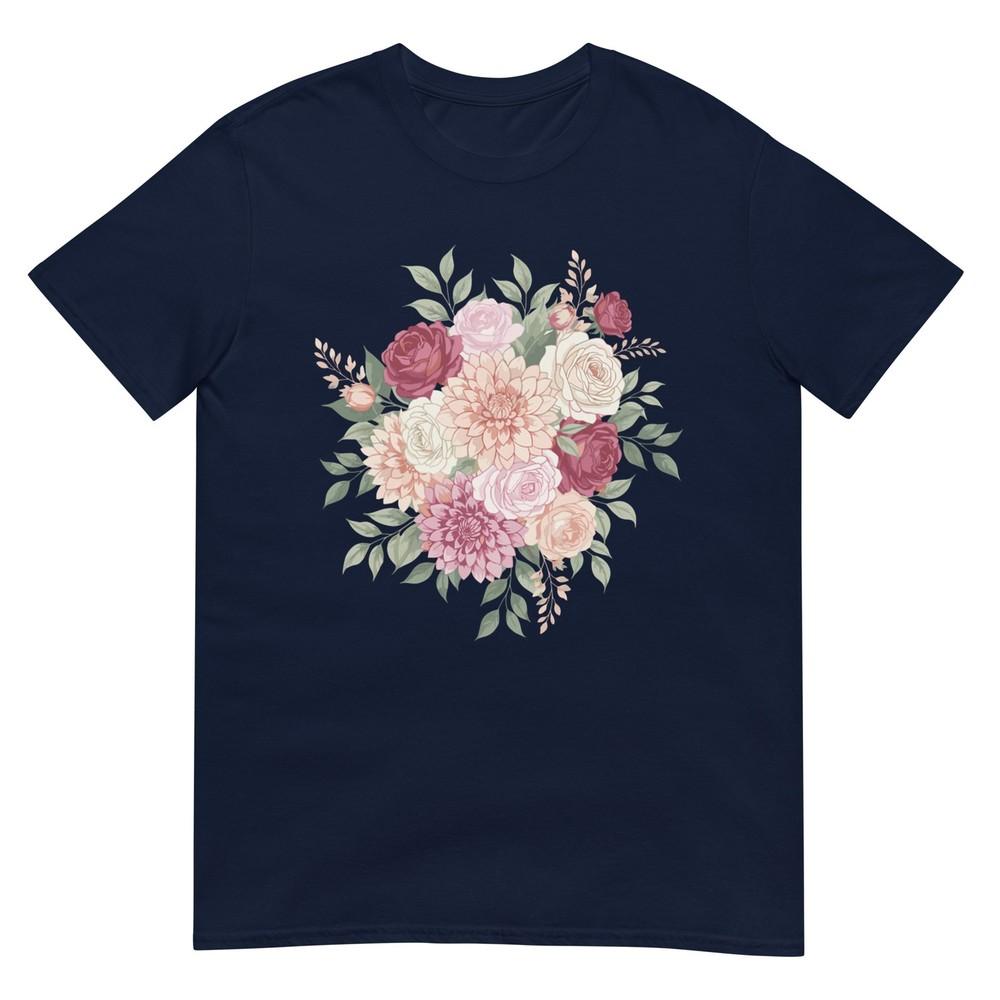 Elegant Spring Flower Bouquet Roses Dahlias Peonies Pullover Hoodie S