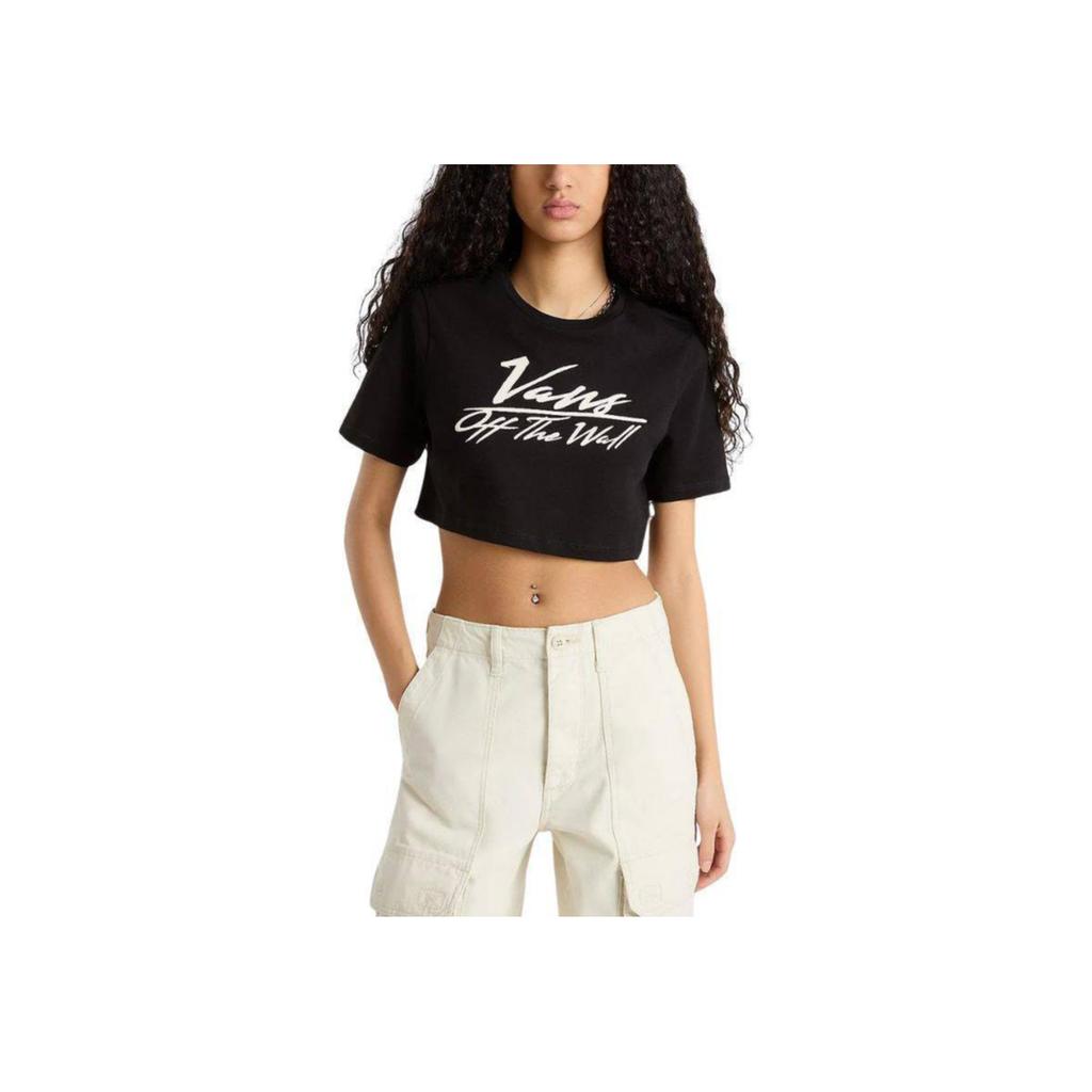 Vans Go Anyplace Graphic Print Short Sleeve T-Shirt Women tops Black VN000GJ1BLK