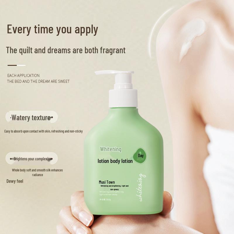 Mu Si Ting Whitening and Moisturizing Body Lotion - Smooth, Refreshing, Non-Greasy, Long-Lasting Fragrance, 300g