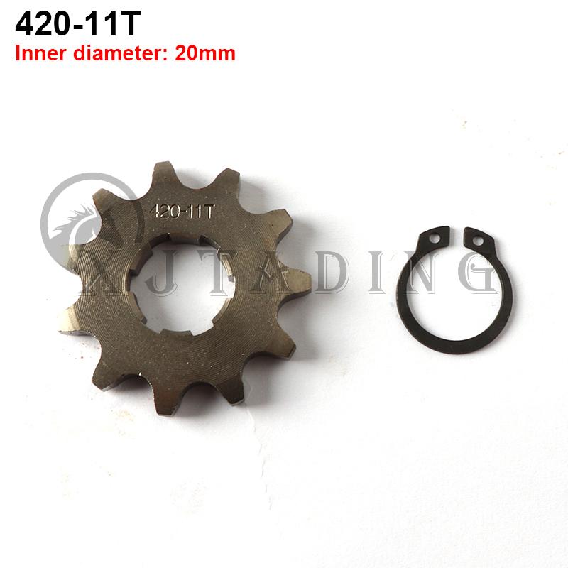 Front Engine 420# 17mm 20mm 10T-19T Toothed Sprocket & Fixed Plate Lock For Dirt Pit Monkey Dax Bike Go Kart ATV Quad Motorcycle