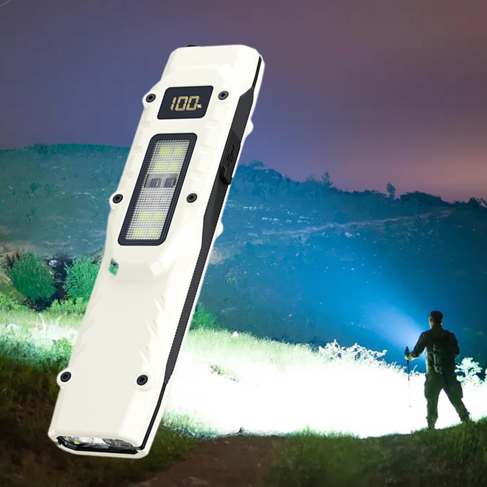 EDC Rechargeable LED Flashlight Super Bright Tactical Flashlight COB Work Light Portable Multifunctional Flashlight Waterproof