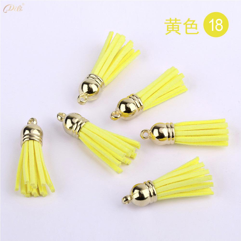 5/10/20Pcs 38mm Mini Leather Tassels Keychain Tassels For DIY Crafts Charms Earrings Bracelets Jewelry Making Supplies