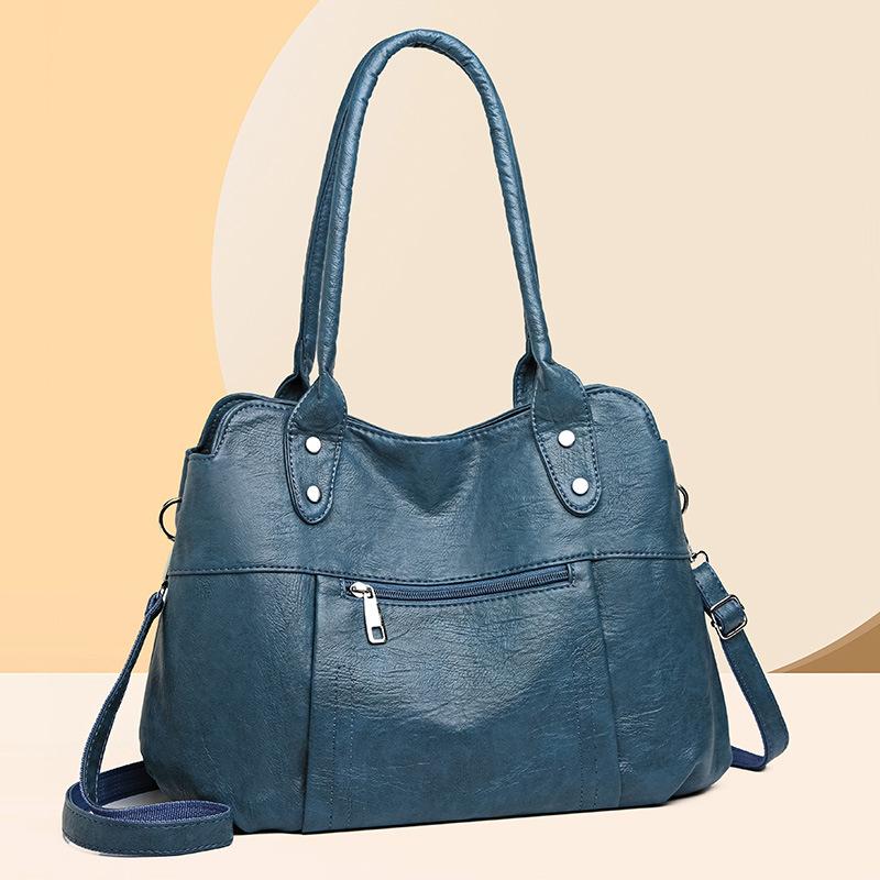 

Сумка-тоут, модная, вместительная, сумка для поездок на работу, женская сумка через плечо на одно плечо синий