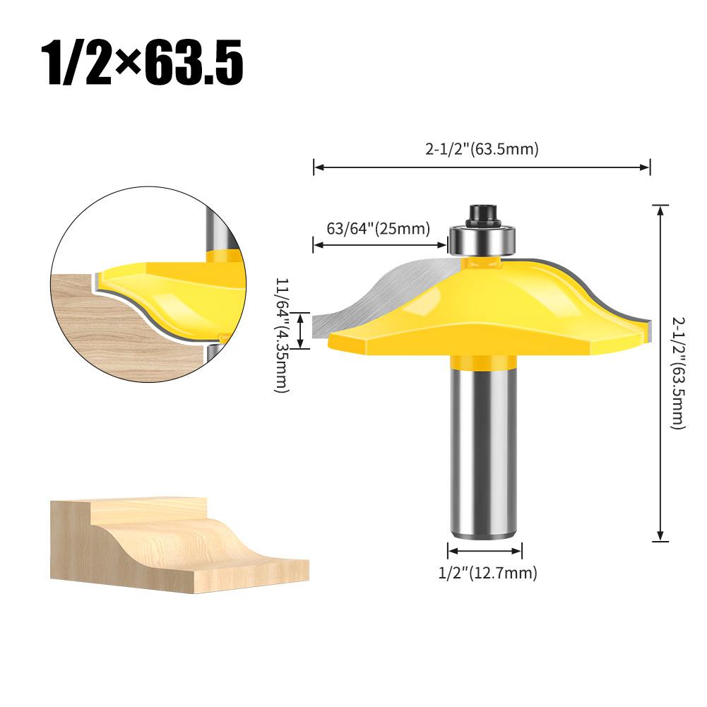 

12.7 handle Huximen board knife, bakelite trimming edge table line, cabinet door panel tool, woodworking milling cutter head 12 handle Huximen Board Knife Yellow 1/2 * 63.5