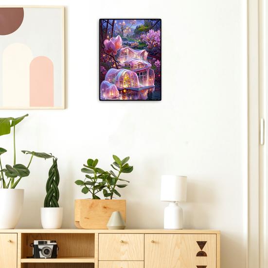 1 Set 5D DIY Diamond Painting Kit Landscapes Cats Butterflies Pattern Diamond Painting Picture for Home Decor