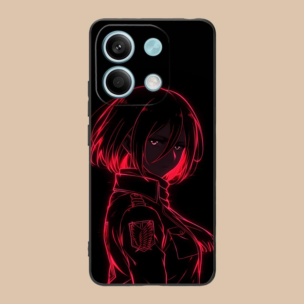 AOT Mikasa Mobile Phone Case for POCO M7 M6 M5 M4 M3 X7 X6 X5 X4 X3 Pro GT 5G Colour Printing Protective Cover Smartphone Luxury