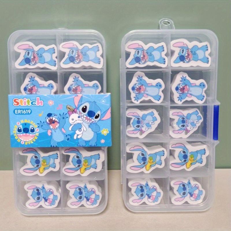 10 Stück Disney Stitch Radiergummis, Weich und rückstandsfrei abwischbar, Prüfungs- und Bastelbedarf, Perfektes Geburtstagsgeschenk
