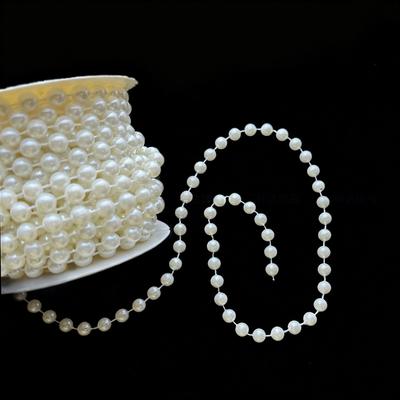 5Meter/Set White Pearl Chain 4/5/6mm Size Available DIY Decorative Material Bead Curtain Wedding Party Floral Gift Packaging ZYF