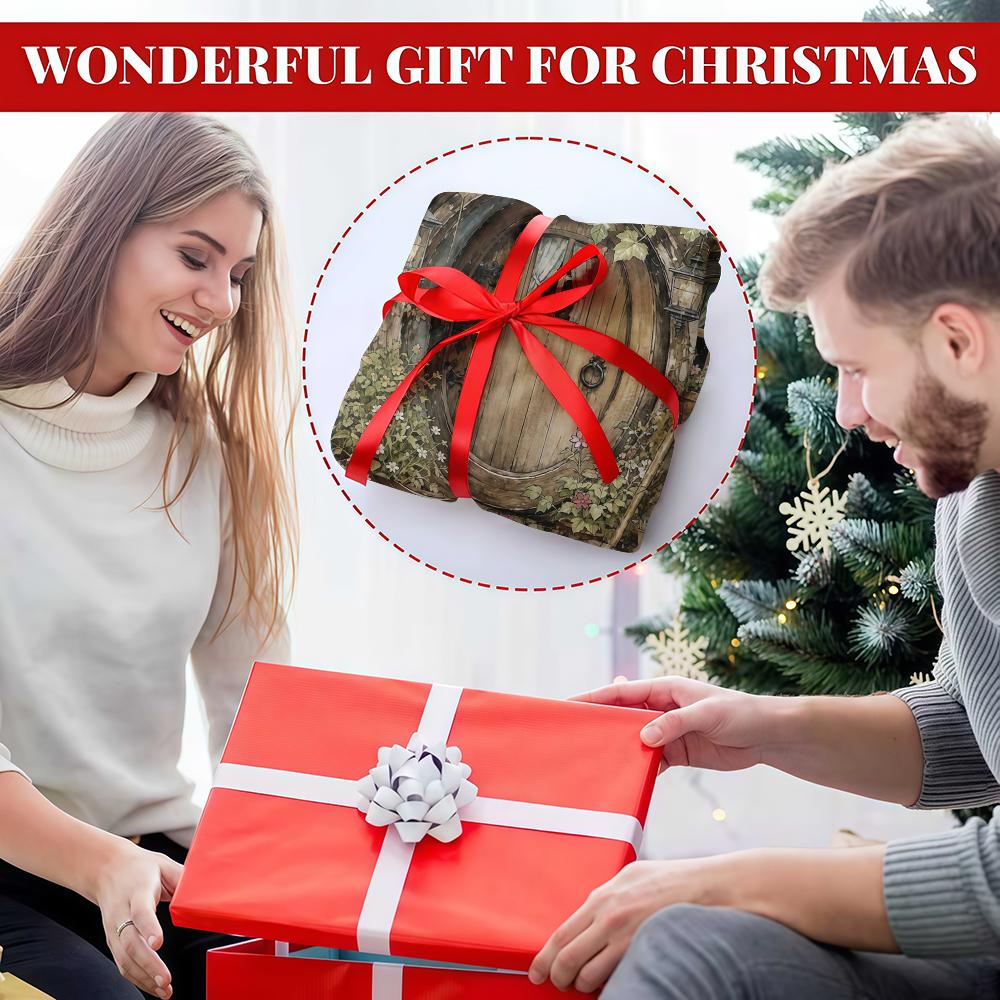 Bold Floral Lightweight No Shedding Extra Warm Couch Blanket Perfect for Christmas Xmas Holiday Home Decoration